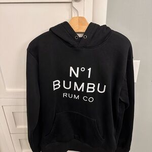 Bumbu Rum No 1 Black Hoodie for Men NWOT M oversized